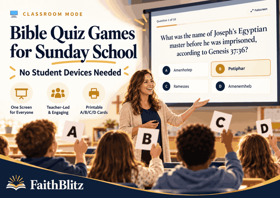 Bible Quiz Games for Sunday School — No Devices Needed