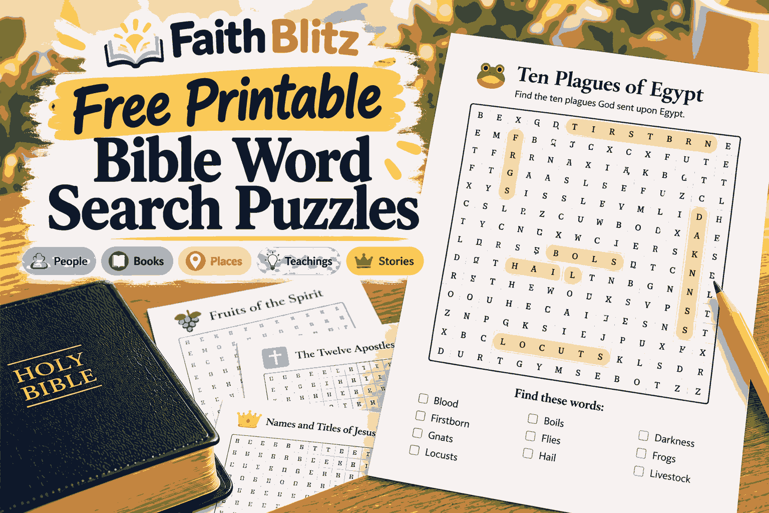 Free Printable Bible Word Search Puzzles