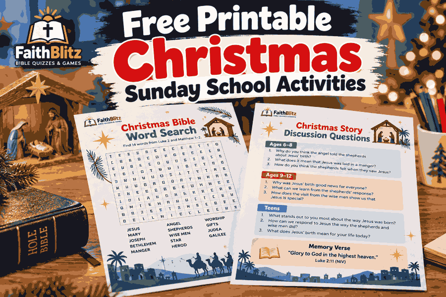 Free Printable Christmas Sunday School Activities
